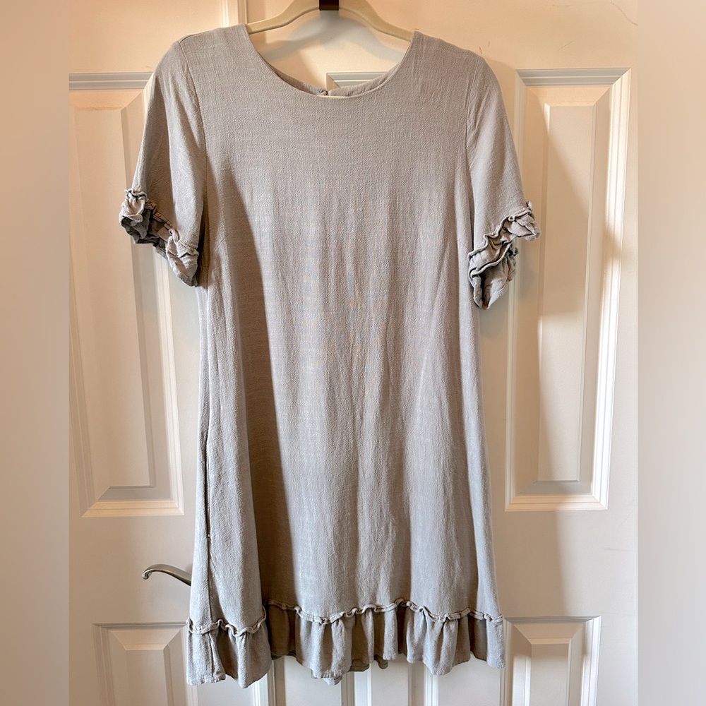 Very J Grey mid length dress Size L